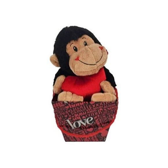 Dan Dee Collectors Choice Everything Love Heart Plush Gorilla in Love Box 14" - Picture 1 of 7